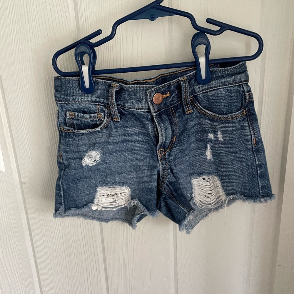 Distressed Denim Shorts